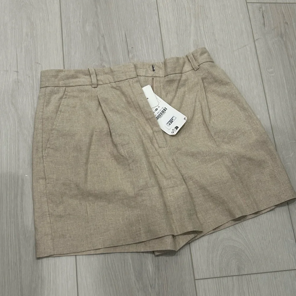 NWT Zara Linen Blend Shorts - Picture 4 of 5